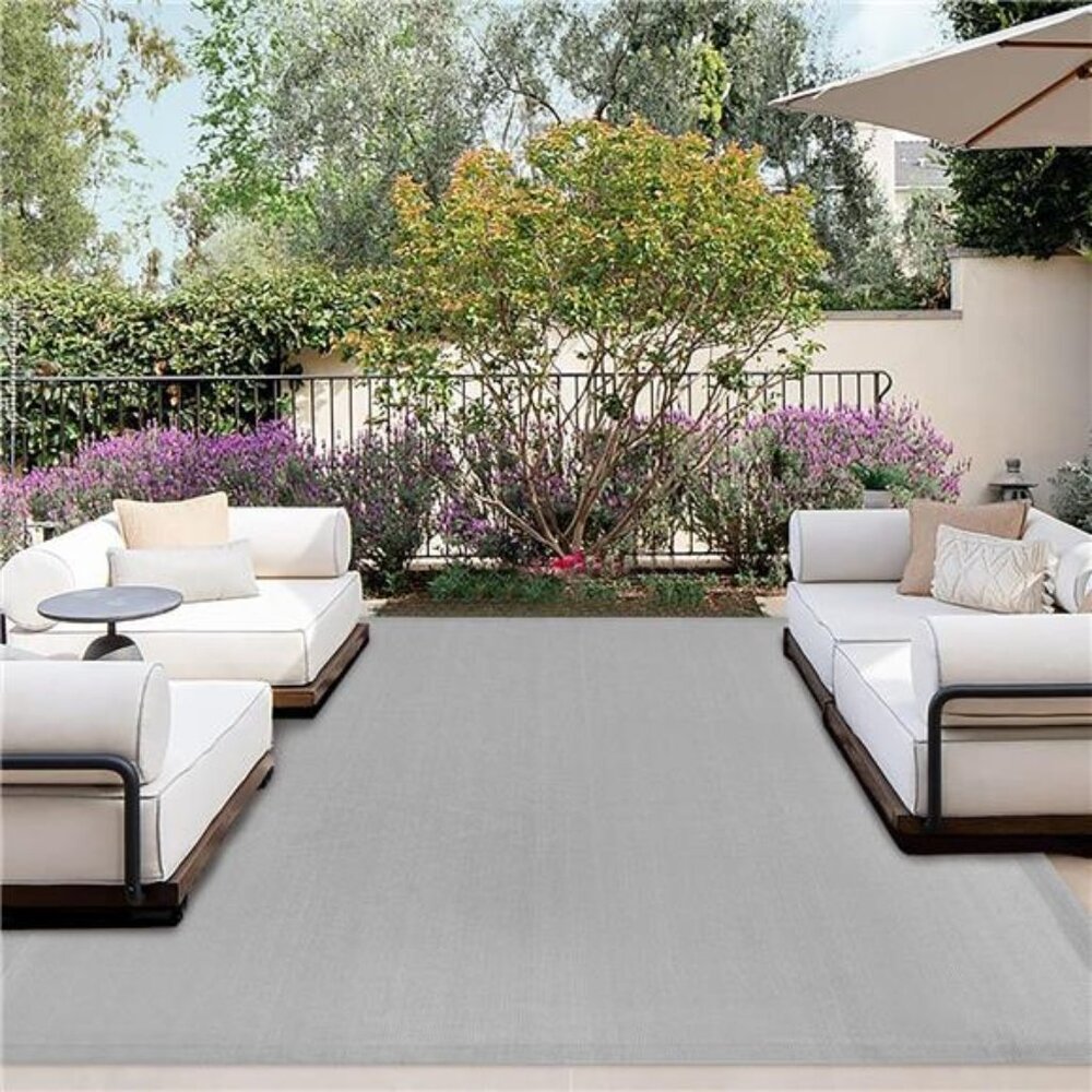 Plastic Tarp Outdoor Rugs for Patio 4 x 6 ft - UV and Weather Resistant Patio